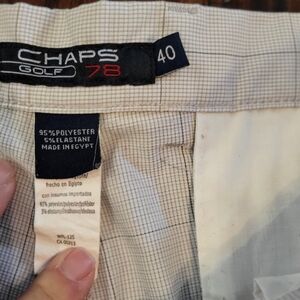 Chaps Golf Plaid Shorts MEN'S SZ 40